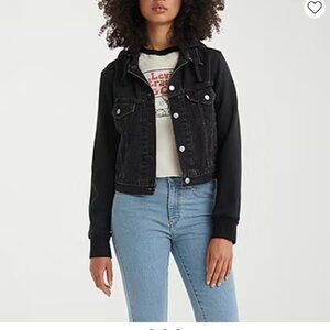 NWT. Levi's Hybrid Trucker Jacket. XL. Sweatshirt Sleeves.